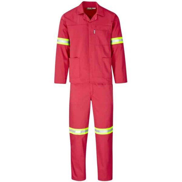 Polycotton Worksuit with Reflective Tape – Assorted Colours
